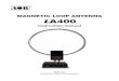 MAGNETIC LOOP ANTENNA LA400 -  · PDF fileMAGNETIC LOOP ANTENNA LA400 ... we recommend that you read this manual ... 6. Directivity of a loop antenna