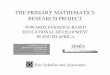 THE PRIMARY MATHEMATICS RESEARCH PROJECT Maths Reserach Project.pdf · the primary mathematics research project towards evidence-based educational development in south africa 