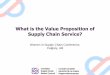 What is the Value Proposition of Supply Chain Service? · PDF fileWhat is the Value Proposition of Supply Chain Service? Women in Supply Chain Conference, Calgary, AB