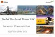 Jindal Steel and Power Ltd · PDF fileSource: *The Economist Intelligence Unit, Global Forecasting Service, dated June 17, 2015; # World Steel Association 3 India’s per capita steel