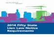 2014 Fifty State Lien Law Notice · PDF file · 2014-06-13CODE §§ 35-11-1 et seq. PRIME CONTRACTOR Preliminary Notice ... 2014 FIFTY-STATE LIEN LAW NOTICE REQUIREMENTS ... at Seyfarth