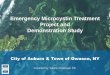 Emergency Microcystin Treatment Project and ... - … Microcystin Treatment Project and ... • City of Auburn Water Treatment Staff ... • Design Engineer –Casey Cowan, P.E. •