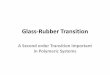 Glass-Rubber Transition - Sahand University of …polymer.sut.ac.ir/People/Courses/9/Glass-Rubber...2.Glass-Rubber Transition •The state of a polymer depends on temp. and time allotted