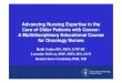 Advancing Nursing Expertise in the Care of Older Patients ... · PDF fileCare of Older Patients with Cancer: A Multidisciplinary Educational Course for Oncology Nurses Heidi Yulico