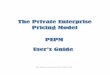 The Private Enterprise Pricing Model - BizMiner Users Guide_V3.0.pdf · The Private Enterprise Pricing Model is a business valuation ... a hypothetical Italian restaurant in Las 