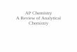 AP Chemistry A Review of Analytical Chemistryt1lara.weebly.com/uploads/1/6/3/2/1632178/ap_chem_i_review.pdf · • For example: 4.56 x 1.4 = 6.384 Final answer ... Molarity (M) =