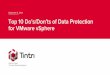 September 8, 2014 Top 10 Do’s/Don’ts of Data Protection ... · PDF fileTop 10 Do’s/Don’ts of Data Protection for VMware vSphere ... Exploring Data Protection for VMware vSphere
