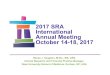 2017 SRA International Annual Meeting October 14-18, · PDF file2017 SRA International Annual Meeting October 14-18, 2017 ... • Education –K-12, Higher Ed, ... Social Networking