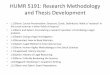 HUMR 5191: Research Methodology and Thesis Development · PDF fileHUMR 5191: Research Methodology and Thesis Development ... • The scope of HR: ... Nature of knowledge claim