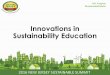 Innovations in Sustainability Education - Sustainable · PDF file2016 New Jersey Sustainability Summit @SJ ... #SustainableStateNJ 2016 NEW JERSEY SUSTAINABLE SUMMIT Innovations in