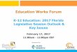 K-12 Education: 2017 Florida Legislative Session Outlook ... · PDF filePreK-12 Innovation Subcommittee Higher Education Appropriations Subcommittee ... Total Education Appropriations,