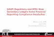 GAAP, Regulatory and IFRS: How Secondary Ledgers … Ledgers Solve Financial Reporting Compliance Headaches . ... The Mechanics of Setting Up a Secondary Ledger ... posting in …