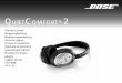 QUIETCOMFORT - Bose Corporation · PDF fileFramingham, MA 01701-9168 USA ... English Safety Information Please read this owner’s guide ... Note: The LO setting of the LEVEL switch