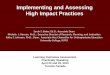 Implementing and Assessing High Impact Practices - …oucqa.ca/wp-content/uploads/2013/07/M-Hanson_-S-Baker_K-Johnson... · Implementing and Assessing High Impact Practices ... Learning