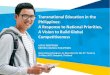 Transnational Education in the Philippines: A Response …ice-moeth2017.seameo.org/presentation/ST6a/ST6_05... · Transnational Education in the Philippines: ... A Vision to Build