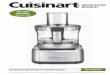 INSTRUCTION BOOKLET - Thanksgiving - Cuisinart.com or puréed meat, fish or seafood ¾ pound Thin liquid (e.g., dressings, soups, etc.) 4 cups Cake batter 8-inch cheesecake batter;