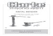 Clarke CCB1-CCB2 Metal Bender Manual BENDER Model Nos: CCB1 & CCB2 ... These instructions provide basic information on using the ... next open hole and use as a guide for bending …