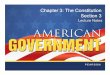 Chapter 3: The Constitution Section 3 - Central · PDF file · 2012-05-15Title: Microsoft PowerPoint - ch 3 - the constitution - sec 3 - notes [Compatibility Mode] Author: bdocker