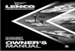 OWNER'S MANUAL - Lenco  · PDF fileOwner’s Manual 2 Visit our website:   ... • Make sure all mounting brackets and hardware are secure and working properly