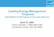 Leading Energy Management Programs · PDF fileLeading Energy Management Programs ... (gas turbine, steam turbine, ... Energy Awareness and Cost Saving Competition