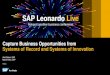 Capture Business Opportunities from Systems of Record and ... · PDF fileSAP HANA and SAP Vora: Connecting ... reproduced or transmitted in any form or for any purpose without the