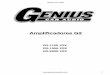 Amplificadores G2 - geniuscaraudio.comgeniuscaraudio.com/wp-content/uploads/2015/10/Manual-Amplificador... · • Doble PCB en base de epoxy • Crossover variable en LPF 24db. •