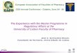 The Experience with the Master Programme in Regulatory ... · PDF fileThe Experience with the Master Programme in Regulatory Affairs at the ... oral contraceptives 3rd gen. 1996 Contraception