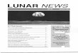 LUNAR NEWS - NASA · PDF fileLUNAR NEWS In This Issue: The Lunar News Mission Statement Curatorial Phone Numbers 2 Welcome Tari Mitchell 2 ... pace Adm included I, Johnsor i Space