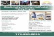 Manufacturing Technology Certiﬁcation Training Program · PDF fileManufacturing Technology Certiﬁcation Training Program Visit our website or call number for eligibility information:
