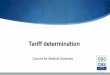 Tariff determination - The Competition Commission of … Structure –Conduct-Performance • Market structure informs spatial allocation of resources. • High concentration of resources