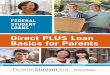 Federal Student Loans Direct PLUS Loan Basics for Parents · PDF file3 Direct PLUS Loans are available from the U.S. Department of Education (ED) to help parents pay the cost of their