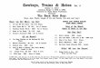 Cowboys, Trains & Hobos Vol. 2 -   · PDF fileCowboys, Trains & Hobos Vol. 2 October 2, ... Trains, & Hobos Song Book Head ‘em Up! Move ‘em Out! 1. ... WIFE AND FAMILY,
