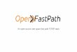 An open source user space fast path TCP/IP stack vendor solutions and for example 6Wind ... A TCP/IP stack that ... uses Data Plane Development Kit (DPDK) and Open Data Plane (ODP)