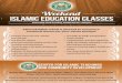 Weekend ISLAMIC EDUCATION CLASSES - citcd.orgcitcd.org/assets/citcd-flyer-weekendclasses.pdfISLAMIC EDUCATION CLASSES ... (Taqwa) and leaving sin ... Memorization of Duas with meanings