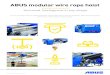 ABUS modular wire rope hoist - ABUS Crane Systems Ltd. · PDF fileABUS modular wire rope hoist ... The reeving of the wire rope hoist can ... makes assembly of the wire rope hoist