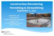 Construction Dewatering Permitting & Streamliningpnscta.org/wp-content/uploads/2015/07/19-Construction-Dewatering... · Construction Dewatering Permitting & Streamlining September