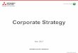 Corporate Strategy - · PDF fileThe debt ratio target, “15% or less,” represents the Company’s financial . discipline, which will allow the Company to secure the financing capability