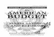 AN AMERICAN BUDGET - · PDF fileefficient, effective, accountable an american budget budget of the u.s. government office of management and budget | omb.gov fiscal year 2019 major