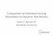 Comparison of Estimaed Driving Parameters to Dynamic Test ... · PDF fileComparison of Estimated Driving Parameters to Dynamic Test Results ... • Signal Matched Parameters - Quake