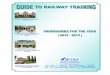 TRAINING GUIDE COVER - Rites · PDF fileGUIDE TO RAILWAY TRAINING 2014-2015 3 Besides the above, there are 200 more training schools located over various Zonal Railways to provide