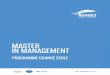 MASTER IN MANAGEMENT -  · PDF fileMaster in Management ... Management study can choose the Double-degree Track. *Subject to modification ... (NUS Business School, Singapore)