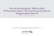 Annotated Model Physician Employment Agreement - · PDF fileAnnotated Model Physician Employment ... California Medical Association. ... Physician Employment Agreement as a resource