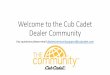 Welcome to the Cub Cadet Dealer Community - Constant files. the Community Mobile App: iPhone Download instructions for the Cub Cadet Dealer Community App. Click the Link in your email
