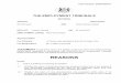 THE EMPLOYMENT TRIBUNALS · PDF file · 2017-08-10THE EMPLOYMENT TRIBUNALS BETWEEN ... JUDGMENT having been sent to the parties on 29 June 2017 and written reasons ... submissions