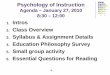 Psychology of Instruction - Sacramento State 116/116 09-10/sessions spr10... · Psychology of Instruction Agenda ... supported by best practices and sound research ... Familiarize
