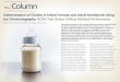 Determination of Choline in Infant Formula and Adult ... of Choline in Infant Formula and Adult Nutritionals Using Ion Chromatography: AOAC First Action Official Method Performance