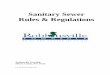 Sanitary Sewer Rules & Regulations - Welcome to ... SEWER RULES AND...i 12/2012 TABLE OF CONTENTS SECTION I DEFINITIONS 1 SECTION II GENERAL RULES AND REGULATIONS 
