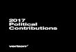 1 Verizon Political Activity January – December 2017 Verizon Political Activity January – December 2017 Political Contributions Policy: Our Voice in the Democratic 