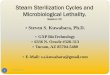 Steam Sterilization Cycles and Microbiological · PDF file · 2015-08-13Steam Sterilization Cycles and Microbiological Lethality. ... pertinent information such as cycle type (e.g.,