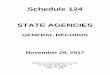 Schedule 124 STATE AGENCIES - sos.ne. · PDF fileAcknowledgement sent to agencies by the Department of Aeronautics when they request a flight. May include, but not ... The micrographics